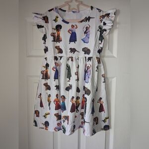 White Dress with Character Print